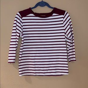 Maroon stripes 3/4 sleeve
